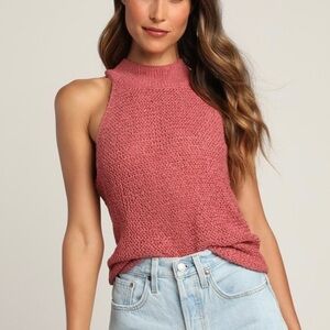 Lulu's Pink Knit Tank Top
